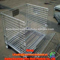 Folding mesh container metal storage cage